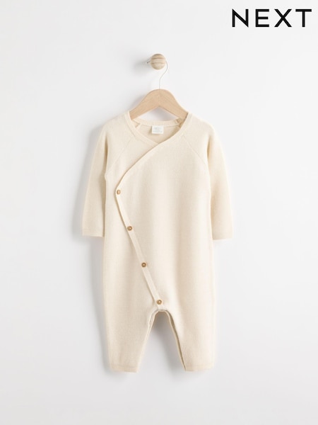 Crema - Knitted Wrap Baby Romper (0mths-2yrs) (N75972) | 25 € - 28 €