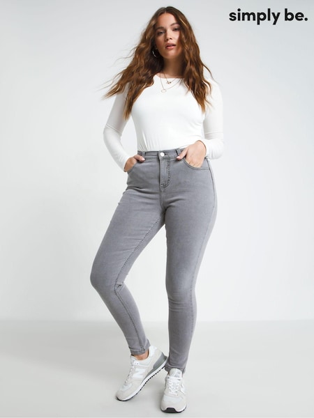 Simply Be Grey 24/7 Blue Skinny Jeans (N76358) | €20