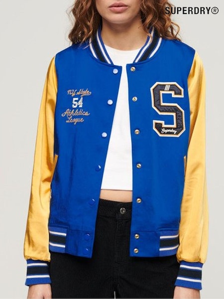 Superdry Blue Luxe Varsity Jacket (N76569) | €64