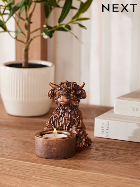 Bronze Hamish The Highland Cow Tea Light Candle Holder (N76632) | €12