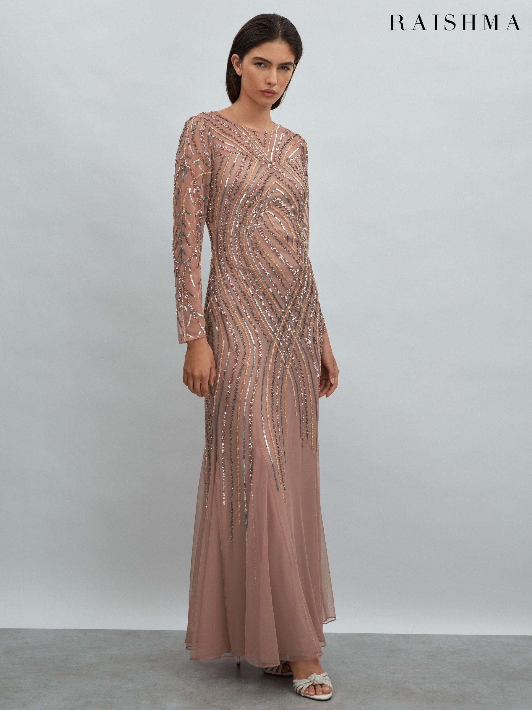 Scarlett embellished tulle maxi dress top