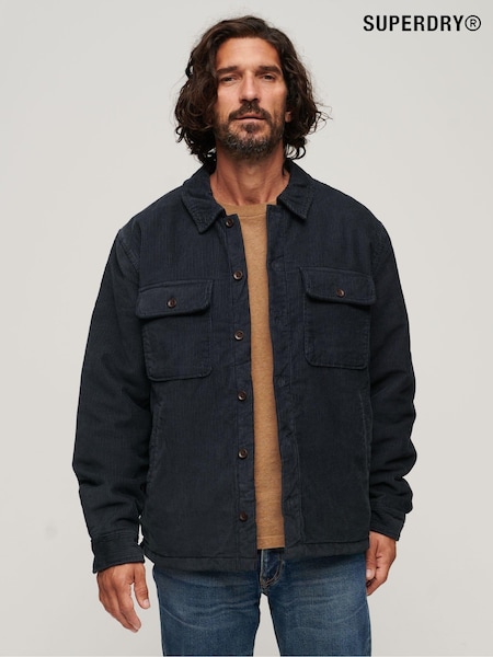 Superdry Blue Surplus Corduroy 100% Cotton Overshirt (N76948) | 247 QAR