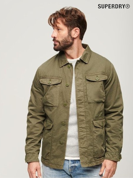 Superdry Green Military M65 Embroidered 100% Cotton Lightweight Jacket (N76986) | R$ 985