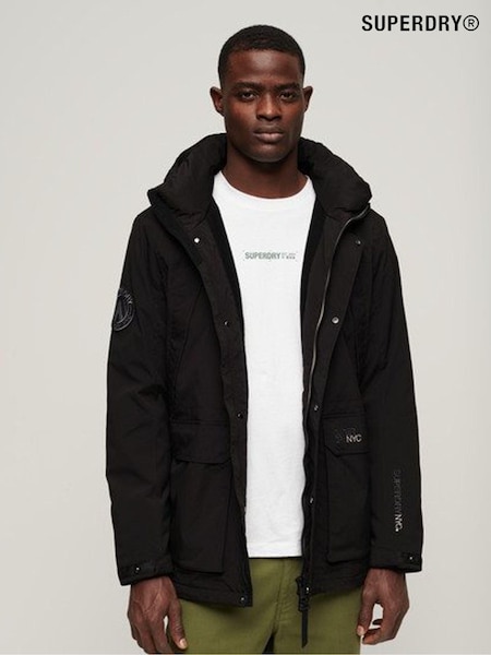 Superdry Black City Hooded Wind Parka Jacket (N76987) | €89