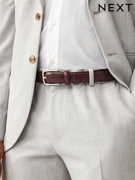 Brown Pebble Texture Leather Belt (N77007) | AED39