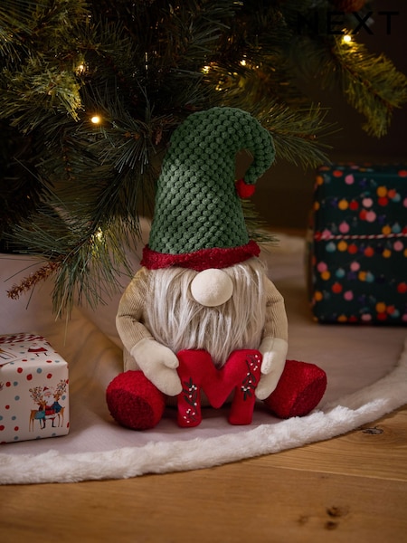 Green Alphabet Monogram Christmas Gonk Plush Ornament (N77023) | LEI 75