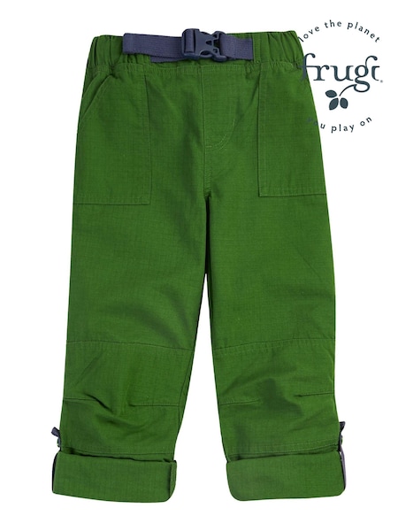 Frugi Green Rip-Stop Outdoor Trousers With Roll-up Leg Feature (N77106) | 54 € - 57 €