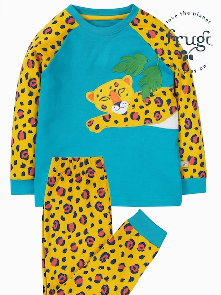 Frugi Yellow Raglan Pyjamas Set With Character Appliqué (N77160) | ‏111 ر.س.‏ - ‏118 ر.س.‏