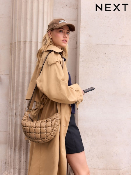 Mink Brown Padded Sling Bag (N77213) | €23.50