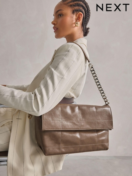 Taupe Brown Chain Shoulder Bag (N77247) | €20.50