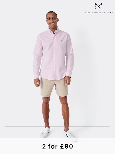 Crew Clothing Pink Slim Fit 100% Cotton Oxford Shirt (N77303) | R$ 545