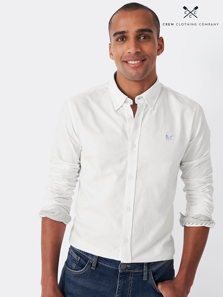 Crew Clothing White Slim Fit 100% Cotton Oxford Shirt (N77368) | 272 QAR