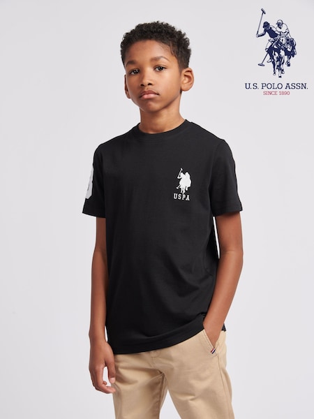 Negru - U.S. Polo Assn. Băieți Player 100% bumbac 3 Tricou (N77370) | 186 LEI - 223 LEI