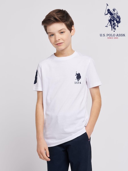 Alb - U.S. Polo Assn. Băieți Player 100% bumbac 3 Tricou (N77407) | 186 LEI - 223 LEI