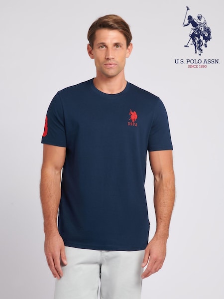 Azul marino - U.S. Polo Assn. Regular Fit Mens 100% Cotton Player 3 T-Shirt (N77497) | 42 €