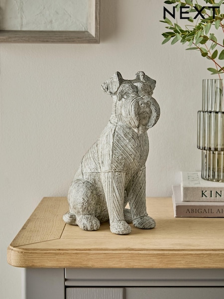 Natural Stanley Schnauzer Sitting Dog Ornament (N77529) | AED111