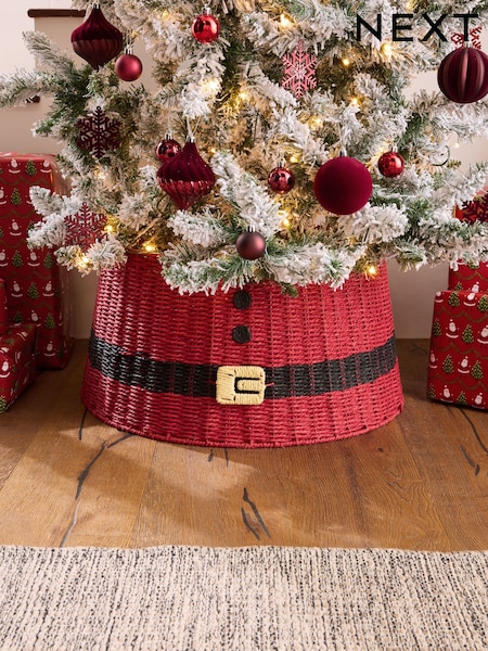 Red Santa Wicker Christmas Tree Skirt (N77596) | €18.50