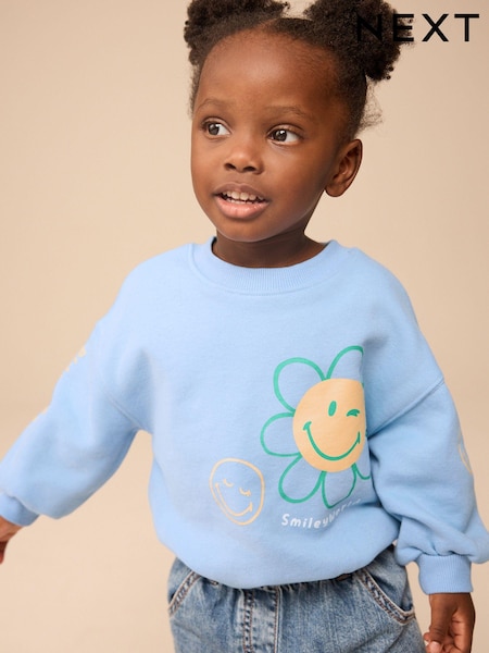 Blue SmileyWorld Sweatshirt (3mths-7yrs) (N77633) | 41 QAR - 48 QAR