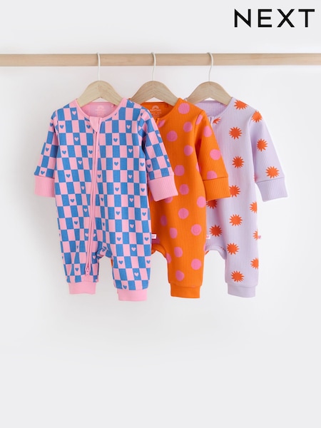 Hell - 100% Cotton Two Way Zip Baby Footless Sleepsuit 3 Pack (0mths-3yrs) (N77701) | 19 € - 21 €