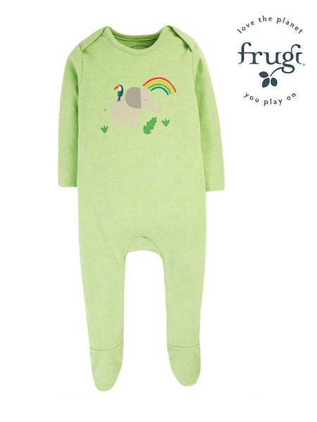 Frugi Grey Marl Easy Dressing Sleepsuit (N77713) | AED70