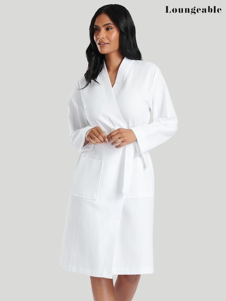 Blanco - Loungeable 100% Cotton Waffle Robe (N77737) | 50 €