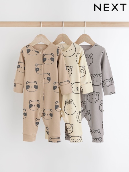 Neutrale Farbe - Rainbow Baby Footless Sleepsuits 3 Pack (0mths-3yrs) (N77787) | 28 € - 31 €