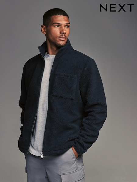 Navy Blue Zip Through Quarter Fleece (N77848) | €17