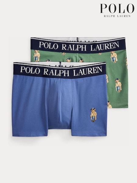 Blue - Regular Polo Ralph Lauren Seasonal Bear Trunks 2 Pack