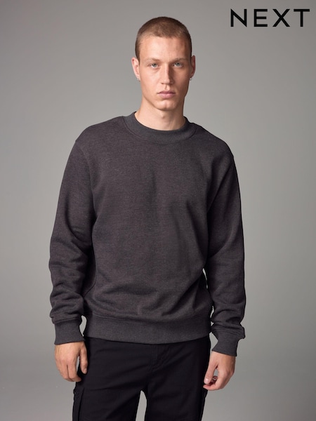 Charcoal Grey Rich Jersey Crew Sweatshirt (N77865) | R$ 270