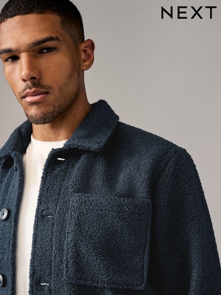 Marineblau/blau - Regular Fit Borg Fleece Shacket (N77873) | 60 €