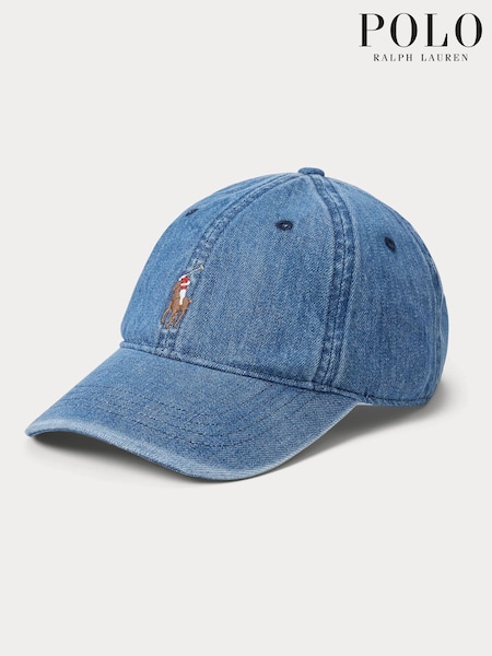 Azul - Regular Polo Ralph Lauren Seasonal Bear Denim Classic Cap