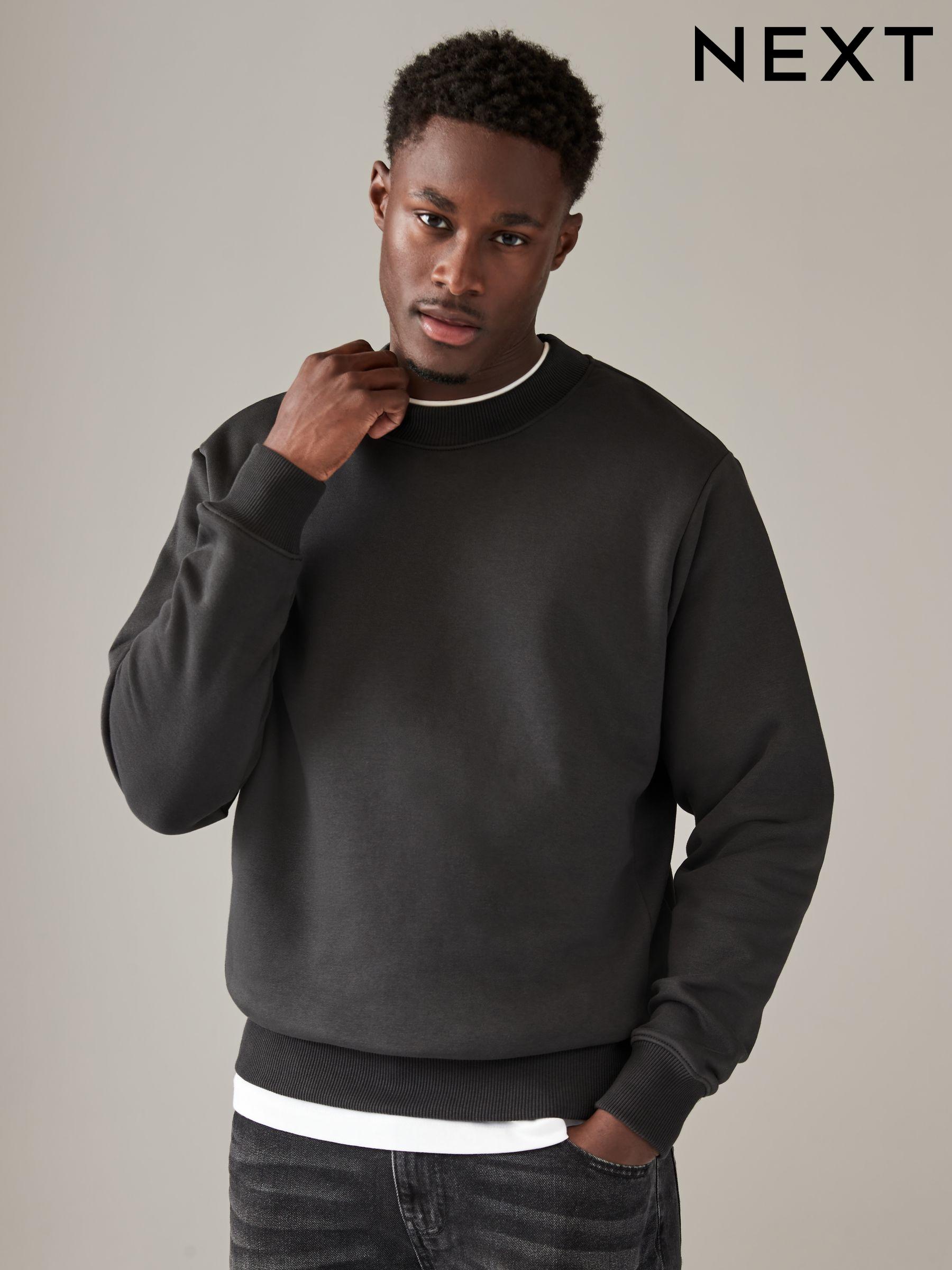 Men's Sweat Tops Grey Long Sleeve Crew Neck Sweatshirtsandhoodies | Next  Lithuania