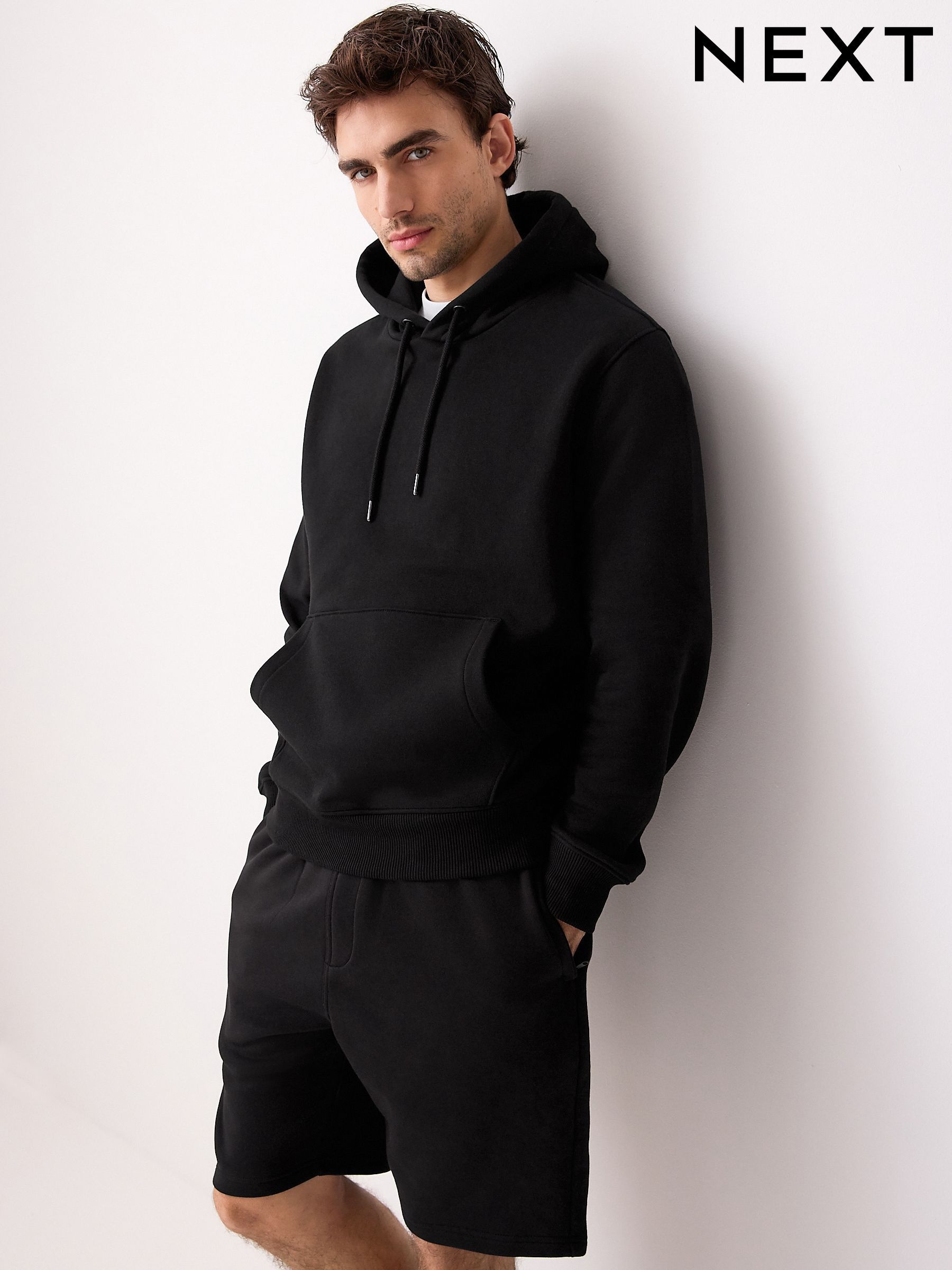 Solid black pullover hoodie cheap