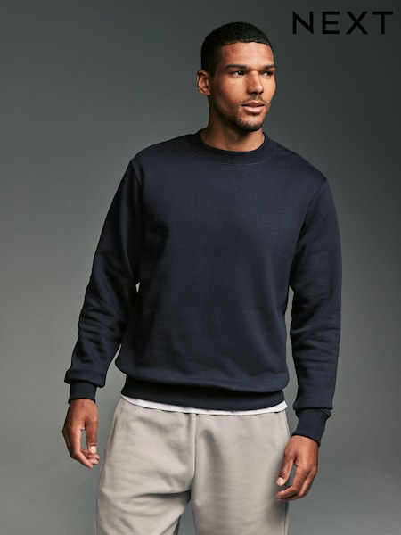 Navy Blue Rich Jersey Crew Sweatshirt (N77894) | CA$62