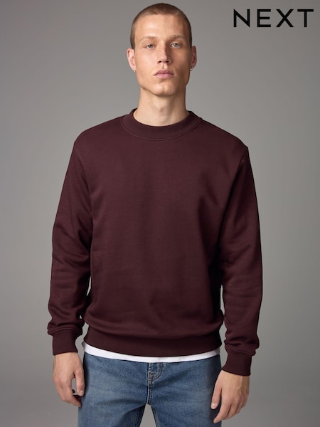 Burgundy Red Rich Jersey Crew Sweatshirt (N77900) | R$ 270