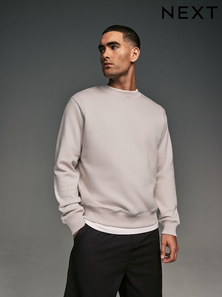 Ecru Rich Jersey Crew Sweatshirt (N77901) | R$ 270