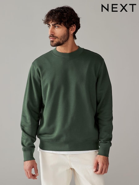 Khakigrün - Rich Jersey Crew Sweatshirt (N77903) | 42 €