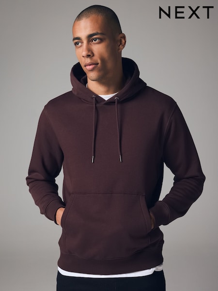 Burgunderrot - Regular Fit Rich Jersey Fabric Hoodie (N77907) | 45 €