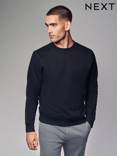 Black Rich Jersey Crew Sweatshirt (N77914) | R$ 270