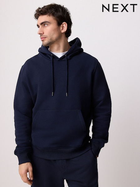 أزرق داكن أزرق - Regular Fit Rich Jersey Fabric Hoodie (N77937) | ‏155 ر.س.‏