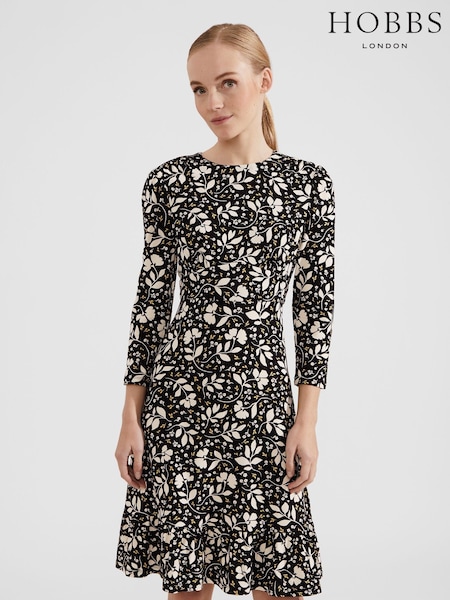 Hobbs Black Petite Ami Dress (N78097) | €56