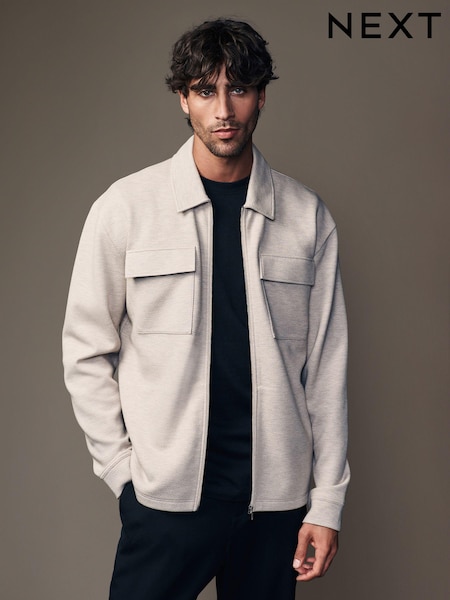 Neutral Zip-Up Shacket (N78126) | €22