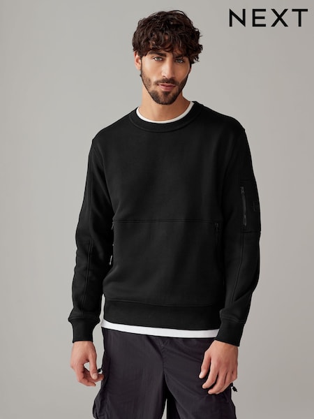 Black Utility Blue Sweat Top (N78141) | R$ 305