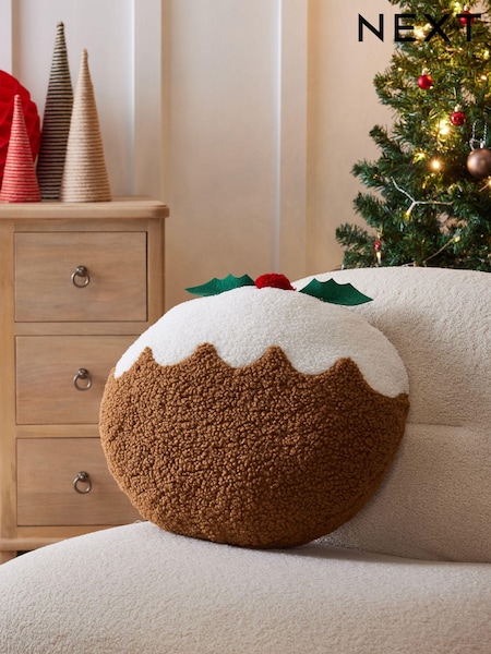 Brown Christmas Pudding Shaped Cushion (N78204) | €10.50