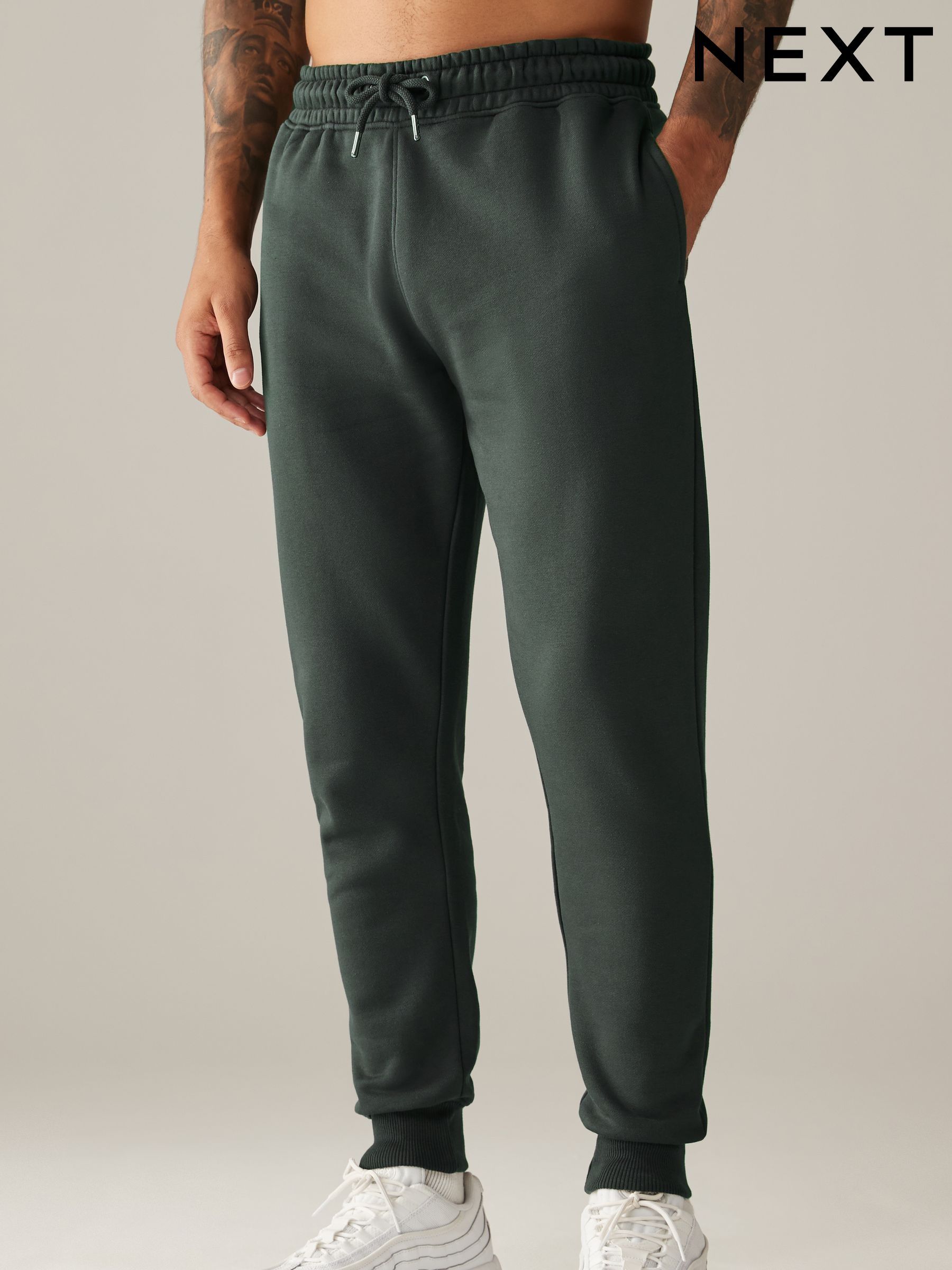 Mens grey joggers skinny clearance