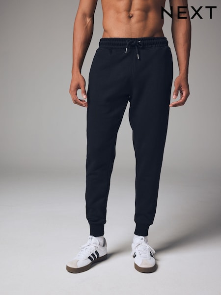 Black Slim Fit Cotton Rich Jersey Joggers (N78306) | $40