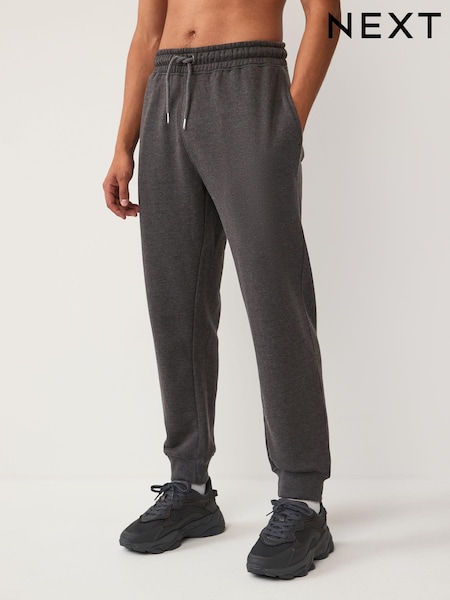 Charcoal Grey Regular Fit Cotton Rich Jersey Joggers (N78328) | AED122
