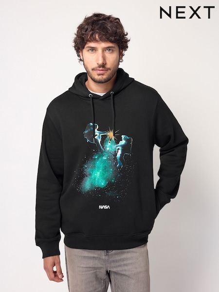 NASA Black Overhead Hoodie Christmas Overhead Hoodie (N78381) | AED83