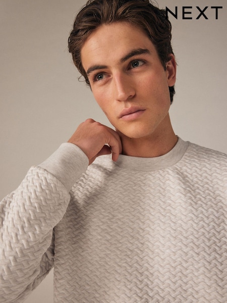 Экрю Natural Marl - Premium Texture Crew Sweatshirt (N78389) | €16