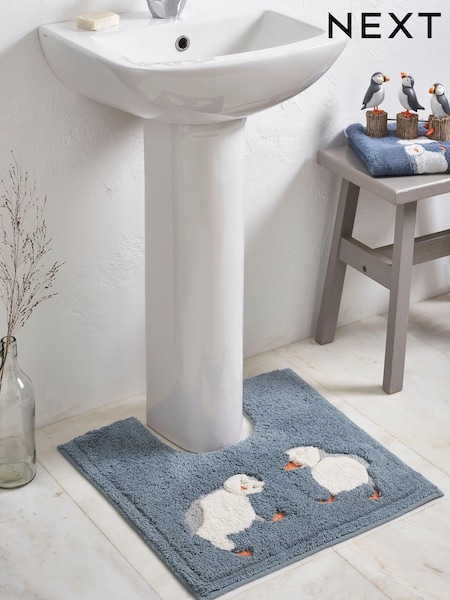 Blue Puffin 100% Cotton Pedestal Mat (N78465) | $26